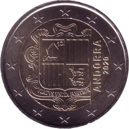 Монета 2 евро. 2020 год, Андорра.