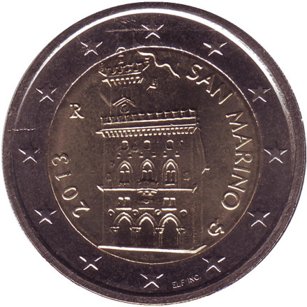 Монета 2 евро, 2013 год, Сан-Марино.