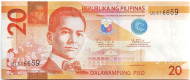 Банкнота 20 песо. 2012 год, Филиппины. Мануэль Кесон.