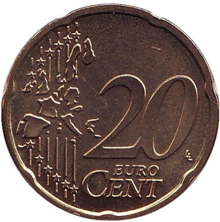 Монета 20 евроцентов. 2003 год, Нидерланды.