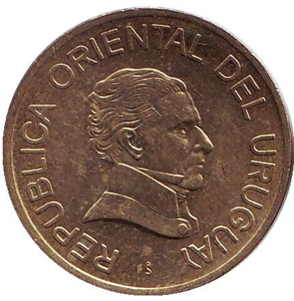 Монета 1 песо. 2005 год, Уругвай.