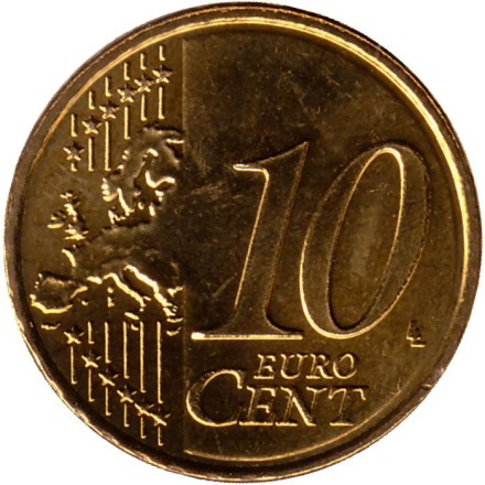 Монета 10 центов. 2011 год, Нидерланды. Монета 10 центов. 2011 год, Нидерланды.