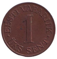 Монета 1 сент. 1939 год, Эстония. Монета 1 сент. 1939 год, Эстония.