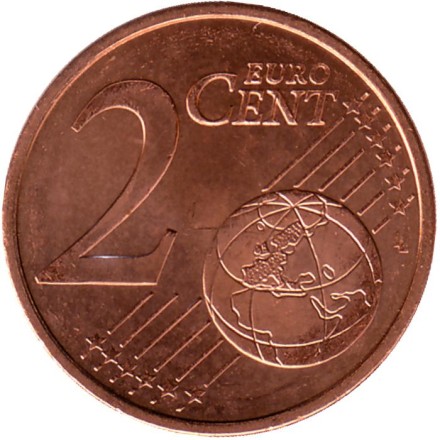 Монета 2 цента. 2005 год, Франция. Монета 2 цента. 2005 год, Франция.