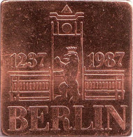 Берлин. 750 лет (1237-1987). Жетон монетного двора ГДР. 1987 год. Берлин. 750 лет (1237-1987). Жетон монетного двора ГДР. 1987 год.