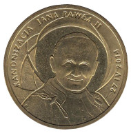 Монета 2 злотых, 2014 год, Польша. Канонизация Иоанна Павла II. Монета 2 злотых, 2014 год, Польша. Канонизация Иоанна Павла II.