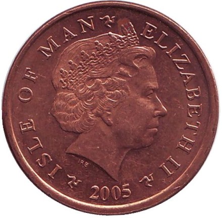 Монета 2 пенса. 2005 год (AA), Остров Мэн. Башня Альберта.