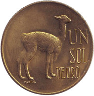 Монета 1 соль. 1974 год, Перу. Монета 1 соль. 1974 год, Перу.