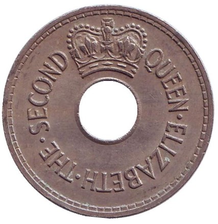 Монета 1 пенни. 1965 год, Фиджи.