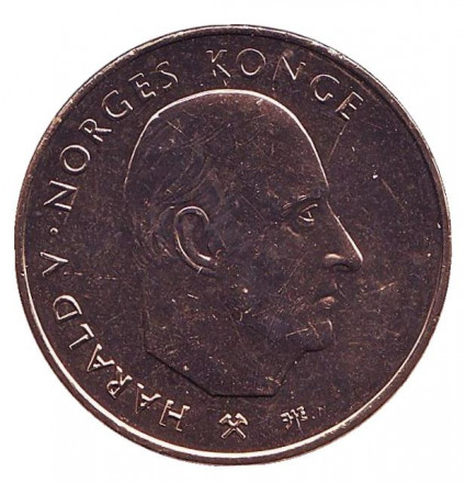 Монета 20 крон. 2000 год, Норвегия. Смена тысячелетия - 2000 год.