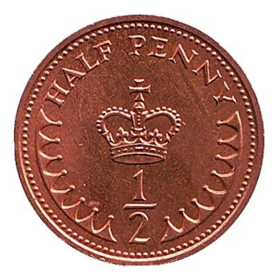 Монета 1/2 пенни. 1983 год, Великобритания. BU.