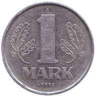 Монета 1 марка. 1973 год, ГДР. Монета 1 марка. 1973 год, ГДР.