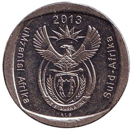 Монета 2 ранда. 2013 год, ЮАР. Антилопа.