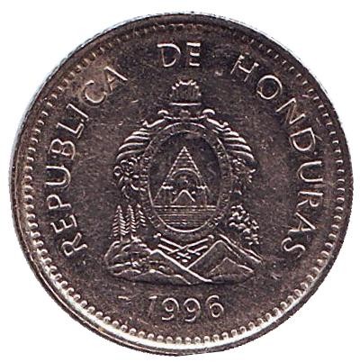 Монета 20 сентаво. 1996 год, Гондурас. Монета 20 сентаво. 1996 год, Гондурас.