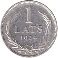 Монета 1 лат, 1924 год, Латвия. Монета 1 лат, 1924 год, Латвия.