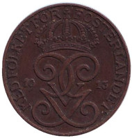 Монета 2 эре. 1913 год, Швеция. Монета 2 эре. 1913 год, Швеция.