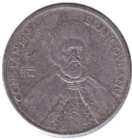 Монета 1000 лей. 2003 год, Румыния. Константин Брынковяну. Монета 1000 лей. 2003 год, Румыния. Константин Брынковяну.