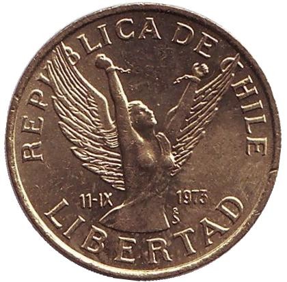 Монета 5 песо. 1981 год, Чили.