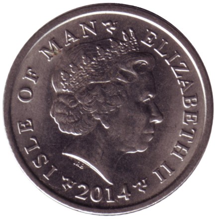 Монета 10 пенсов. 2014 год, Остров Мэн. (Отметка "BB") Маяк острова Чикен-Рок. Монета 10 пенсов. 2014 год, Остров Мэн. (Отметка "BB") Маяк острова Чикен-Рок.