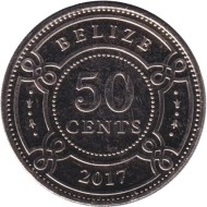 Монета 50 центов. 2017 год, Белиз.