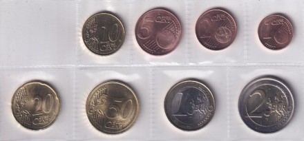 Набор монет евро (8 шт). 2026 год, Болгария.