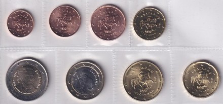 Набор монет евро (8 шт). 2026 год, Болгария.