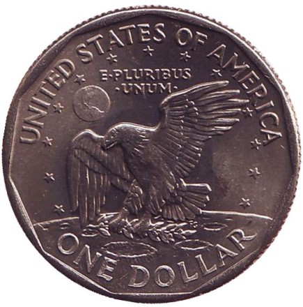 Монета 1 доллар, 1999 год, США. Монетный двор D. Сьюзен Энтони.