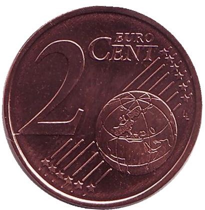 Монета 2 цента. 2012 год, Греция. Монета 2 цента. 2012 год, Греция.