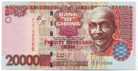 Банкнота 20000 седи. 2006 год, Гана.
