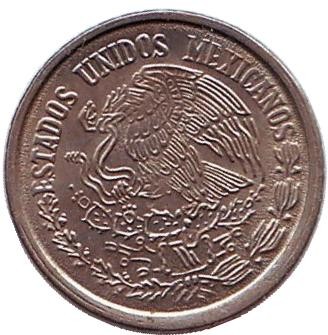 Монета 10 сентаво. 1980 год, Мексика. Початок кукурузы.