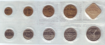Банковский набор монет СССР 1986 года в запайке, СССР.