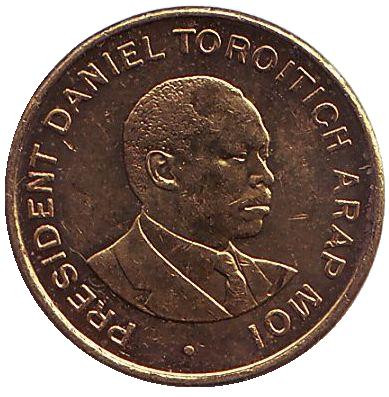 Монета 50 центов. 1997 год, Кения.