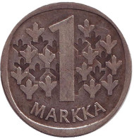 Монета 1 марка. 1964 год, Финляндия.