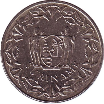Монета 250 центов. 1989 год, Суринам.