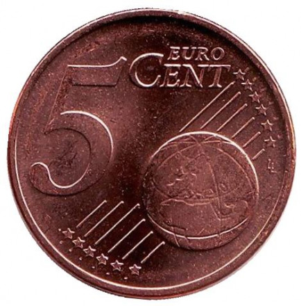 Монета 5 центов. 2006 год, Греция.