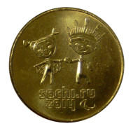 25 рублей (с позолотой), XXII Олимпийские зимние игры и XI Паралимпийские зимние игры 2014 года в Сочи (Лучик и Снежинка). 2014 год, Россия. 25 рублей (с позолотой), XXII Олимпийские зимние игры и XI Паралимпийские зимние игры 2014 года в Сочи (Лучик и Снежинка). 2014 год, Россия.