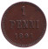 Монета 1 пенни. 1891 год, Финляндия в составе Российской Империи. Монета 1 пенни. 1891 год, Финляндия в составе Российской Империи.