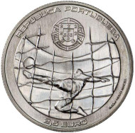 Монета 2,5 евро. 2014 год, Португалия. Чемпионат мира по футболу в Бразилии. Монета 2,5 евро. 2014 год, Португалия. Чемпионат мира по футболу в Бразилии.