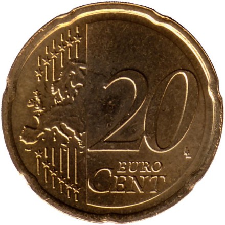 Монета 20 центов. 2011 год, Нидерланды. Монета 20 центов. 2011 год, Нидерланды.