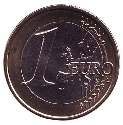 Монета 1 евро. 2010 год, Австрия. Моцарт. Монета 1 евро. 2010 год, Австрия. Моцарт.