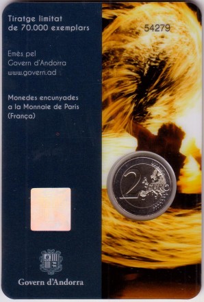 Монета 2 евро. 2023 год, Андорра. Фестиваль летнего солнцестояния. Монета 2 евро. 2023 год, Андорра. Фестиваль летнего солнцестояния.