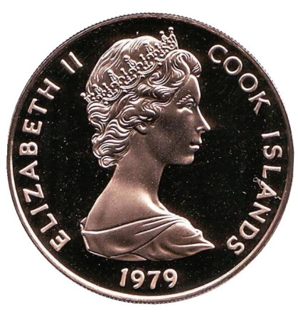 Монета 20 центов. 1979 год, Острова Кука. Ракушка. Монета 20 центов. 1979 год, Острова Кука. Ракушка.