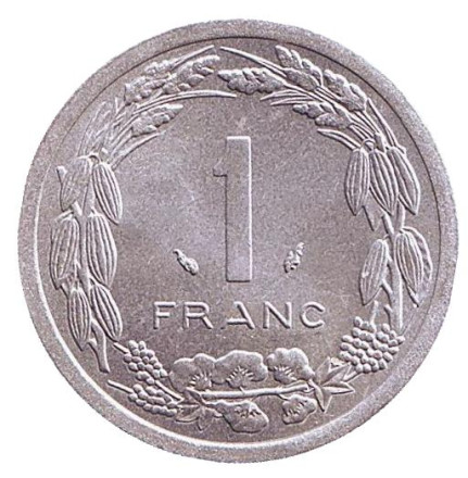 Монета 1 франк. 1978 год, Центральные Африканские Штаты. UNC. Африканские антилопы.