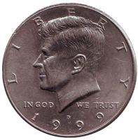 Джон Кеннеди. Монета 50 центов. 1999 год (D), США.