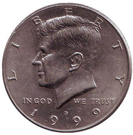 Монета 50 центов. 1999 год (D), США. Джон Кеннеди.