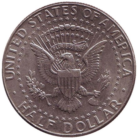 Монета 50 центов. 1999 год (D), США. Джон Кеннеди. Монета 50 центов. 1999 год (D), США. Джон Кеннеди.