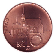 Монета 10 крон, 2010 год, Чехия. Брно. Монета 10 крон, 2010 год, Чехия. Брно.