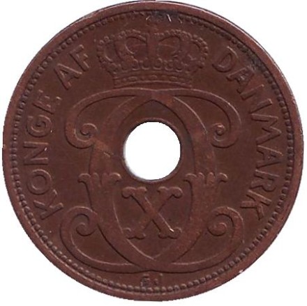 Монета 2 эре. 1928 год, Дания. Монета 2 эре. 1928 год, Дания.