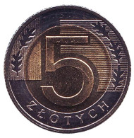 Монета 5 злотых. 2016 год, Польша.