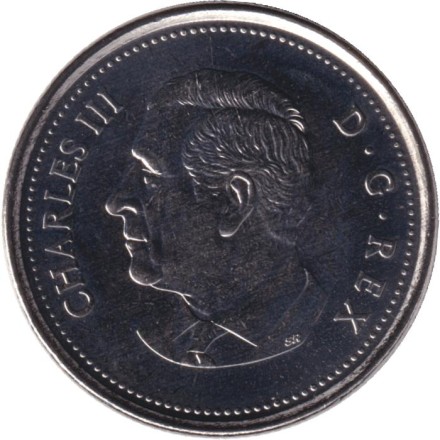 Монета 25 центов. 2025 год, Канада. Карл III.